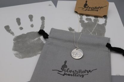 Hand or paw print necklace