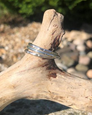 Hammered Notched Eco Ring