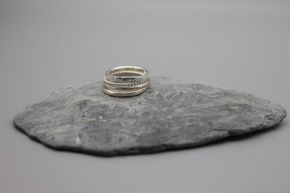 Hammered Eco Silver ring (Pebbly)