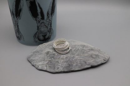Beaded Eco Silver ring