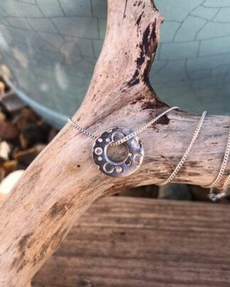 Recycled-Silver-Bubble-Donut-Necklace